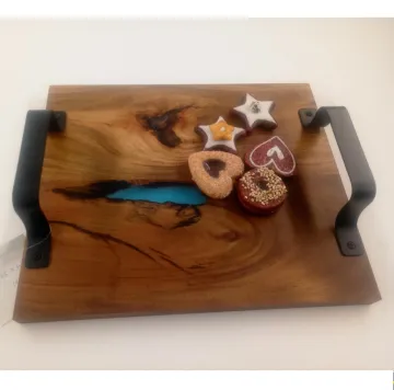 Wooden serving tray with Epoxy Resin