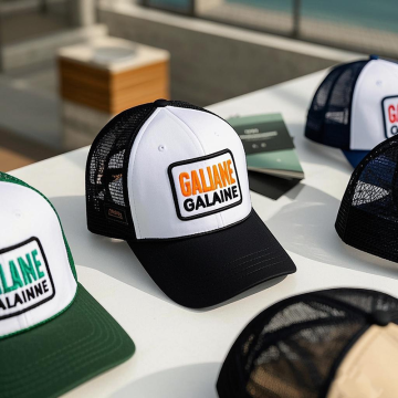 High Quality 100% Cotton 6-Panel Trucker Hat with 3D Embroidery Logo