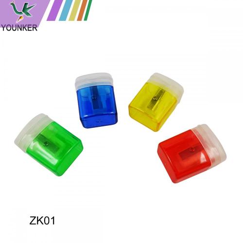 Shapener Pensil Single-Hole Multi-warna Plastik Kecil-12Pack