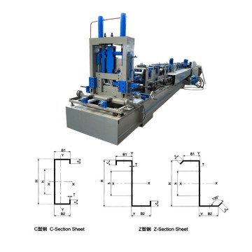 Steel Z purlin profiles roll forming machine