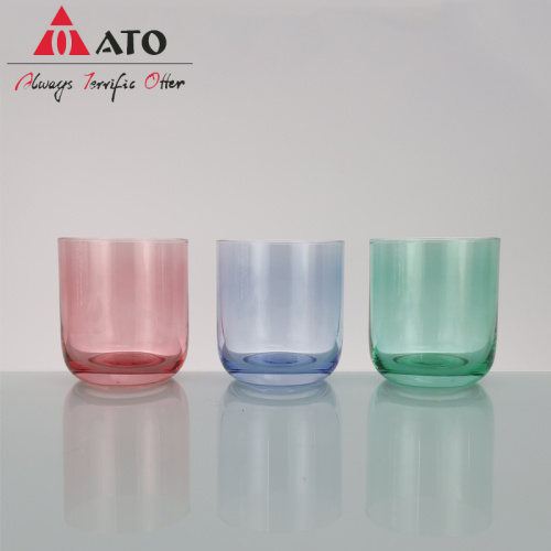 Copo de vidro multicolorido personalizado ATO