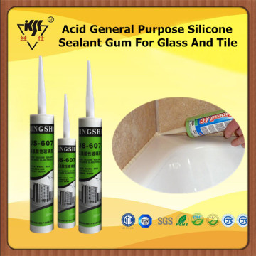 Acid General Purpose Silicone Sealant Gum For Glass And Tile
