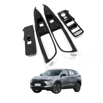 OEM Car ABS Stainless Steel Interior Parts for Chevrolet Trax - Carbon Fiber Window Lift Switch Decoration