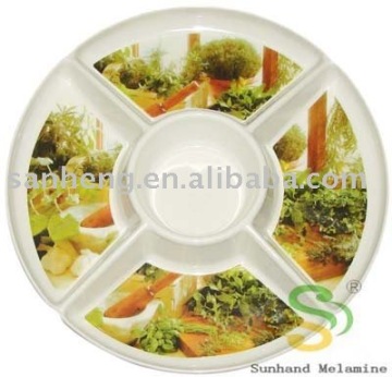 12" melamine divided plate