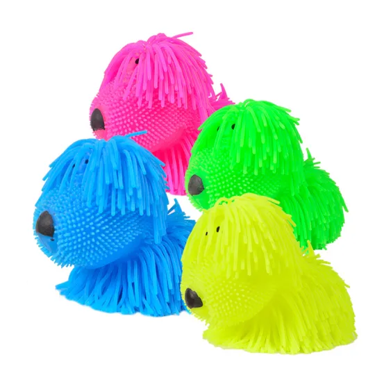 Long Hair Dog Ball Squishy Toys: Fun Stress Relief for Kids and Adults