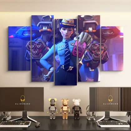 Creative Anime-Inspired Aluminum Decorative Poster Canvas Painting