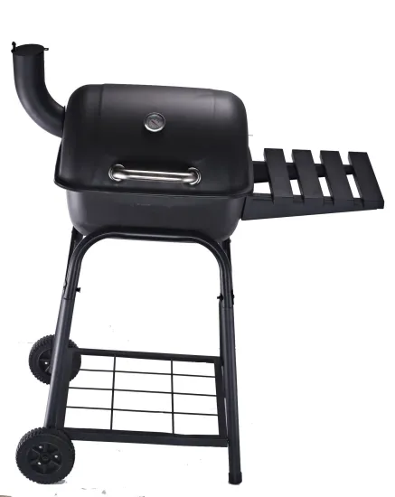 Manufacturer Mini Barrel Charcoal Grill Outdoor Portable Smoker BBQ Grill with Side Shelf Table
