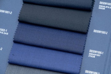 Deep Blue Blend 50% Wool Fabric