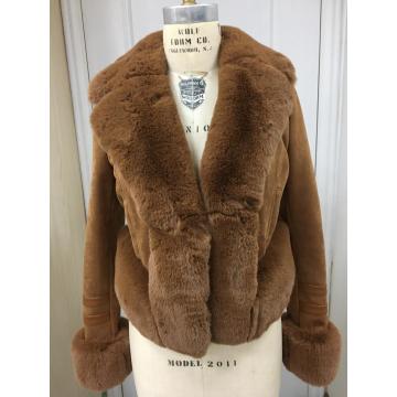 Women's Suede Shearling Winter Jacket