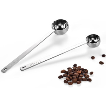 Manico lungo 8,3 pollici cucchiaio di misurazione per chicchi di caffè e polvere - 18/8 in acciaio inossidabile