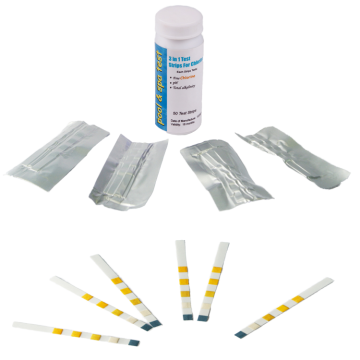 Ultimate 50-Test Strip Kit: Comprehensive Pool Water Testing Solution for Chlorine, pH, and Alkalinity