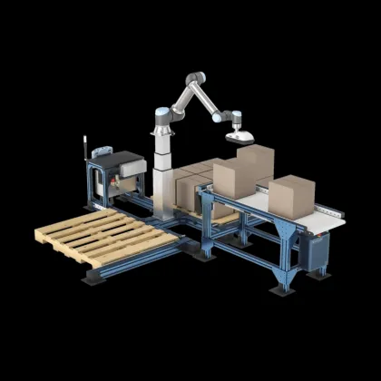 Shanghai Wan Shen Supplier Carton Box Automatic Palletizer with Robot Arm Packaging Machinery
