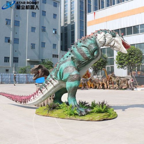 Model dinosaurus robot untuk outdoor-carnotaurus