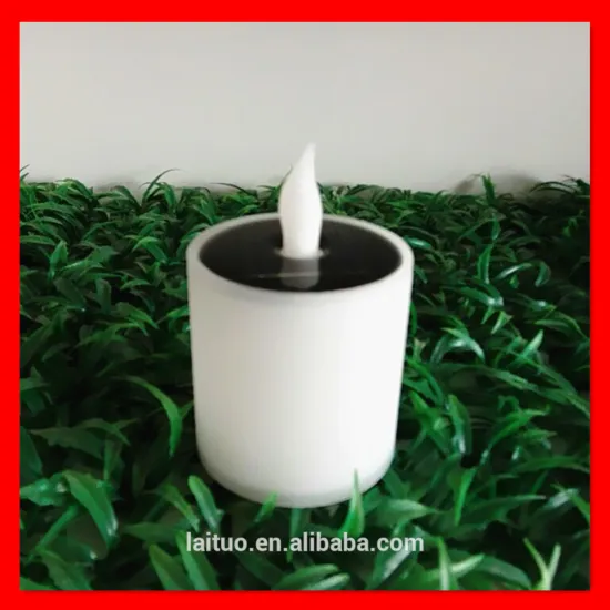 2015 new white mini decoration candle Landscape led solar panel charging garden lawn lamp