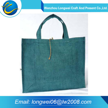 High quality colorful promotional jute drawstring bag