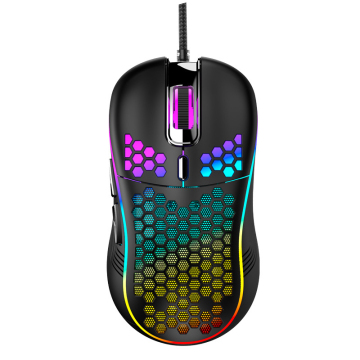 Lightweight USB Wired RGB Gaming Office Ergonomic Mouse 7200DPI Honeycomb Shell