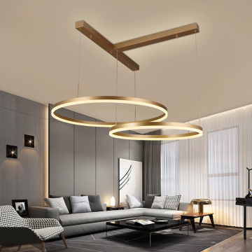 Nordic Modern LED Chandelier for High Ceilings with Dimming