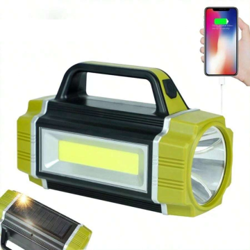 Outstanding Outdoor Camping Lantern: 18650 COB Torch with USB, Super Bright LED, and Solar Recharge Functionality