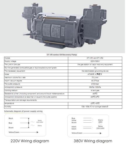 Máy bơm dầu khí phục hồi Dt-Vr 220V/380V