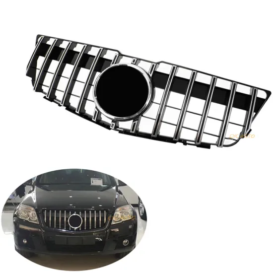 Silver Panamericana GT R Style Front Bumper Grille for Mercedes-Benz GLK CLASS (X204) 2008-2012