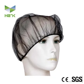 OEM manufacturer high quality black disposable nylon Hairnet cap