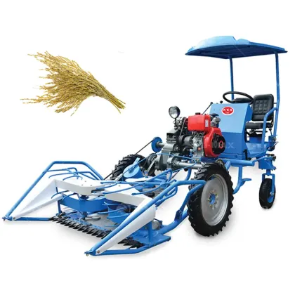 World Rice Harvester: Factory Supply Rice Cutting and Bundle Harvest Machine Agricultural Machinery Equipment