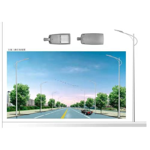 Q235 galvanized street lighting pole light post