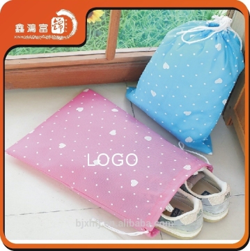 New design Ladies Fashion Shoes custom Non Woven Drawstring Bag