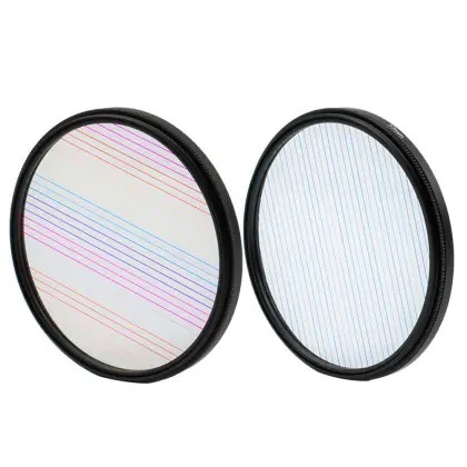 Rainbow Blue Streak Filter Flare for Camera Lenses