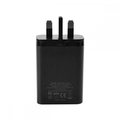 30W QC3.0 Smart USB Power Adapter Caricabatterie del telefono