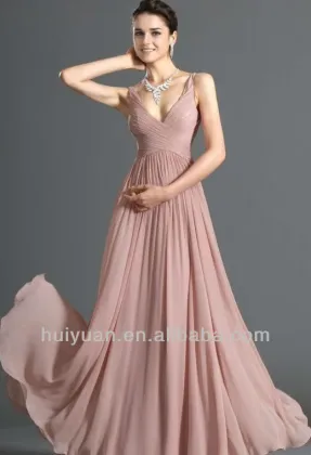 hotpink strap chiffon dress