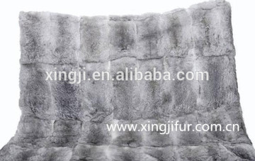 chinchilla rabbit blanket natural color