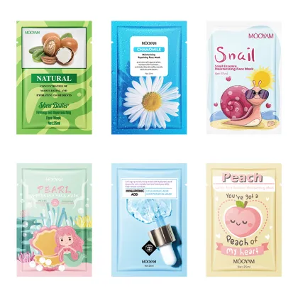 Peach Pearl Snail Facial Mask - Hydrating Shea Butter & Chamomile Hyaluronic Acid Mask