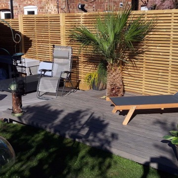 3D Embossed Composite Hollow Decking YH07