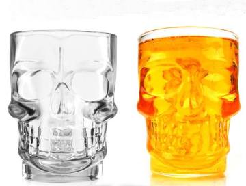 Crystal Skull Beer Glass with Handle