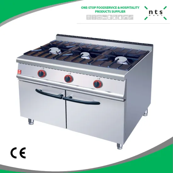 Gas Range 3-Burner with Cabinet Cooking Range Floor Type