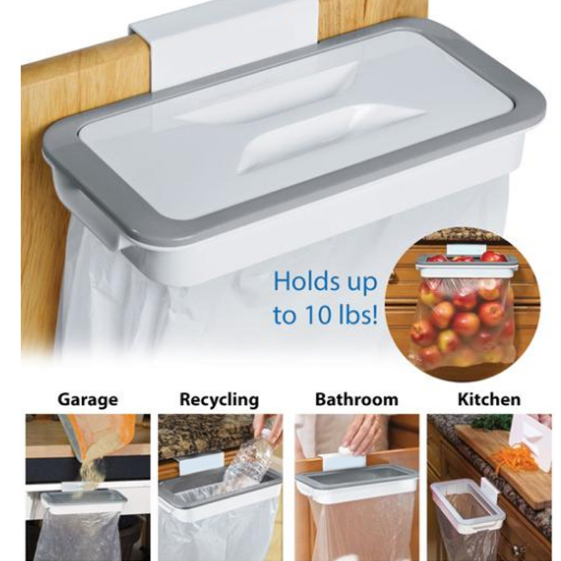 Kitchen Accessories Trash Bag Storage Rack Cupboard Kitchen Bathroom Hanging Holders Trash Toys Supplies Food Containers Kitchen