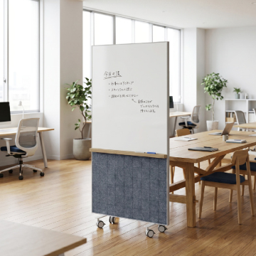 Mobile Acoustic Whiteboard Partition Freestanding Magnetic White Board on Wheels Minimalist High End Meeting Screen