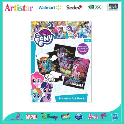 Pony scratch art pad