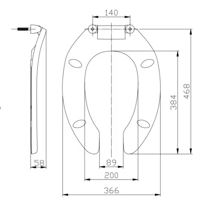 Washable Bathroom Toilet Seat Cover for Disabled Family Members