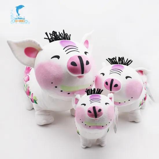 China manufacturer custom size cute stuffed animal pig toy soft pink plush pig toy