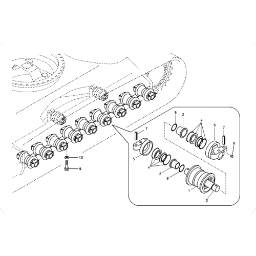 Dozer Parts D475A-5 BOGIE MAJOR 198-30-66111