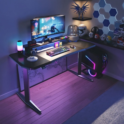 Black E-Sports Game Standing Desk