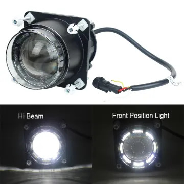 90mm LED Projector Headlight for Bus, Car, and Motorcycle with High Beam and Position Lights