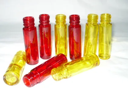 cosmetics packaging green glass water base painting