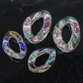 Twist Oval Open Ring Resin Bead Craft Διαφανή αλυσίδα Fit γυναικεία τσάντα Diy αξεσουάρ κορίτσια σκουλαρίκι κολιέ Ευρήματα