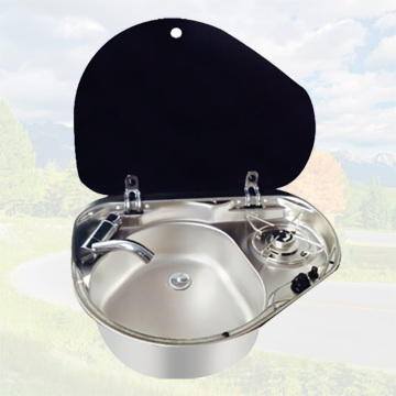 SY-600R/L Stainless Steel RV Gas Stove with Tempered Glass Lid