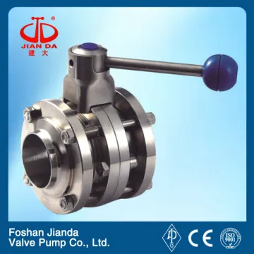 sanitary welded butterfly vavle