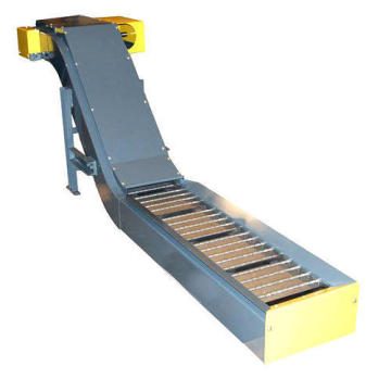 Chip Conveyors Chain Plate Scraped Conveyors with Coolant Tank for CNC Lathes