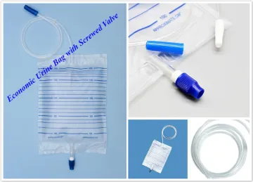 Disposable urine collection bag male female